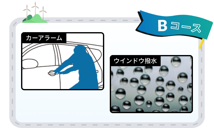 イメージ：カーアラーム＆ウインドウ撥水
