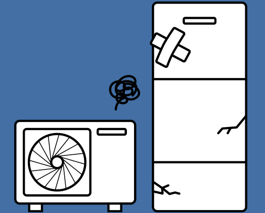 古いエコキュートのイメージ